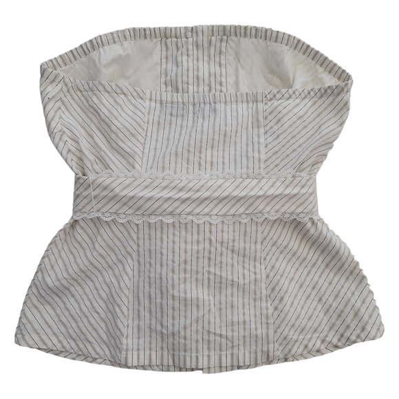 GUESS striped belted button-up strapless bustier - Picture 4 of 7